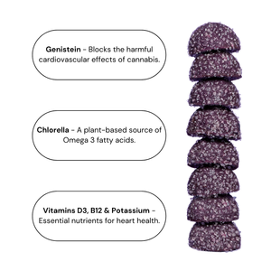 Genistein Heart-Health Gummy Supplement for Cannabis Users