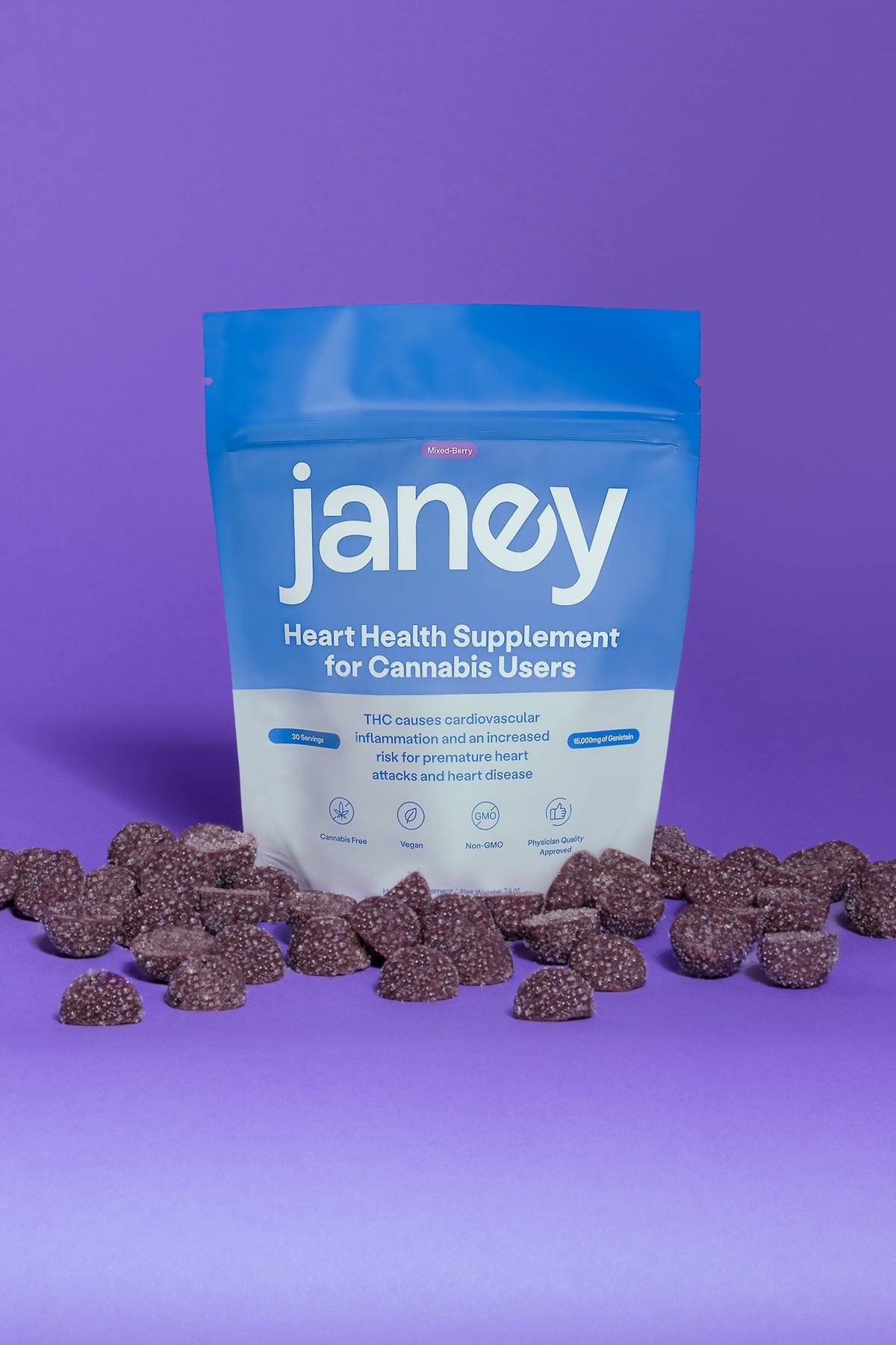 Janey, genistein, gummy, heart supplement